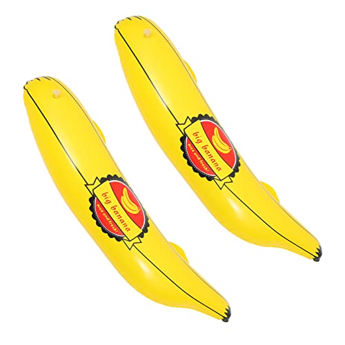 DRESSOOS 2 Stück Aufblasbare Banane Pvc Banane Requisiten Spielzeug Party Banane Prop Spielzeug Banane Ballon Party Lustiges Aufblasbares Spielzeug Simulation Banane Aufblasbarer Ring Aufblasbares von DRESSOOS