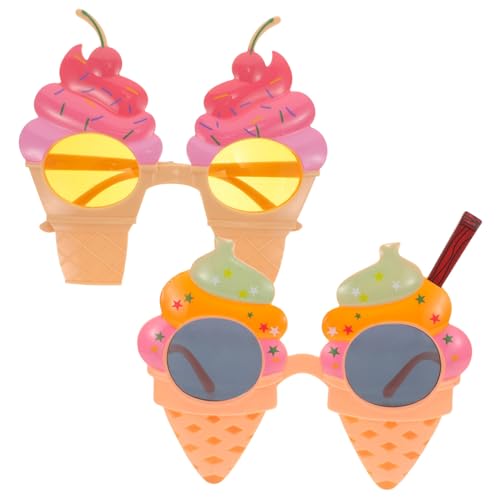 DRESSOOS 2 Stück Lustige Partybrille Eiscreme Sonnenbrillen Hawaii Luau Accessoire Leicht Tragbar Fotorequisit Für Strand Masquerade Karneval Partydeko DRESSOOS 2 Stück Lustige Partybrille Eiscreme Sonnenbrillen Hawaii Luau Accessoire Leicht Tragbar Fotorequisit Für Strand Masquerade Karneval Partydeko von DRESSOOS