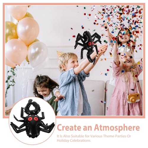 DRESSOOS 20 Stück Halloween-Handgelenkballons aus Folien: Aufblasbare, tragbare Spinnenballons aus Aluminium für Halloween-Partys, Feiertagsdekoration und Festival-Requisiten von DRESSOOS