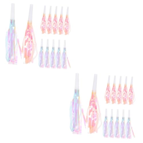 DRESSOOS 24 Stück Blow Dragon Whistle Birthday Blowouts Horns Lustige Party Blowouts Blowouts Geburtstag Blowouts Musikalische Blowout Blowouts Krachmacher Party Requisiten Geburtstag Blow von DRESSOOS