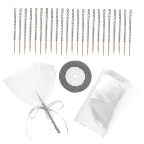 DRESSOOS 24 Stück Glitzernde Candy Apple Bling Cake Pop Sticks Cake Pop Sticks Und Wrapper Candy Apple Supplies Treat Sticks Cake Pop Sticks Riesige Zuckerstangen Dekorationen Äpfel Tasche von DRESSOOS