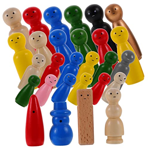 DRESSOOS 28 Stück Holzpuppen Ornamente, Holzfiguren, Heimdekoration, Holzhandwerk Für Kinder, Holzfiguren, Steckpuppen, Holzpuppen, DIY Puppenhandwerk, Holz Graffiti Steckpuppe, DIY DRESSOOS 28 Stück Holzpuppen Ornamente, Holzfiguren, Heimdekoration, Holzhandwerk Für Kinder, Holzfiguren, Steckpuppen, Holzpuppen, DIY Puppenhandwerk, Holz Graffiti Steckpuppe, DIY von DRESSOOS