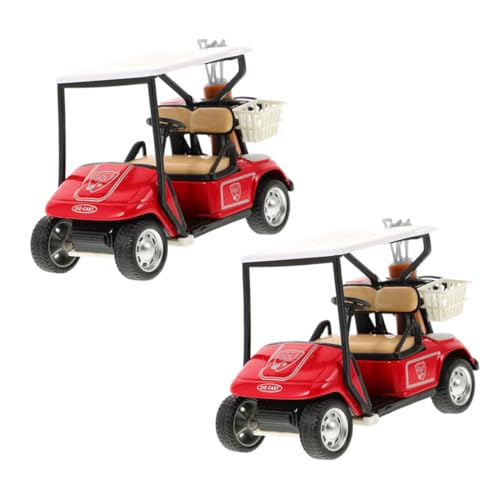 DRESSOOS 2st Golfwagenmodell Einfache Golfwagen-Dekoration Augenkoordinationsfahrzeuge Golfwagen-Spielzeug Desktop-golfwagen-Ornament Tisch-golfwagen-Ornament Kind Legierung LKW Klein von DRESSOOS