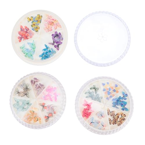 DRESSOOS 3 Boxen Schmetterlings Nagelsticker Boxen DIY Maniküre Dekorationen für Kreative Nagelkunst für Künstliche Nägel und Designs DRESSOOS 3 Boxen Schmetterlings Nagelsticker Boxen DIY Maniküre Dekorationen für Kreative Nagelkunst für Künstliche Nägel und Designs von DRESSOOS