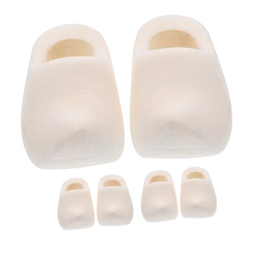 DRESSOOS 3 Paare Mini Holzschuhe für Puppenhaus Unvollendete Holzklompen Dekorative Schuhe DIY Bastelbedarf für Miniaturszenen für Puppenhaus DRESSOOS 3 Paare Mini Holzschuhe für Puppenhaus Unvollendete Holzklompen Dekorative Schuhe DIY Bastelbedarf für Miniaturszenen für Puppenhaus von DRESSOOS
