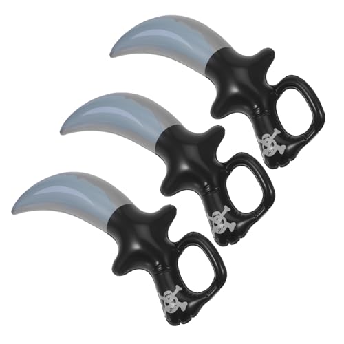 DRESSOOS Aufblasbares Piratenspielzeug 3-teiliges Set Piraten-cosplay-requisiten Im Cartoon-stil Leicht Zu Halten Piratenthema Geburtstagsgeschenk von DRESSOOS