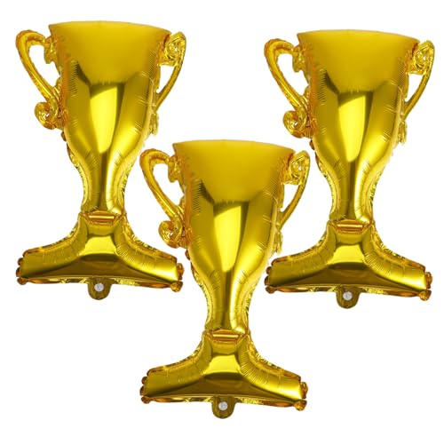DRESSOOS 3stücke Pokal Folienballons Abschlussballons Für Graduierungsfeier Aluminiumfolie Dekoration Für Fotos Und Partys Für Sportveranstaltungen Und Abschlussfeiern von DRESSOOS