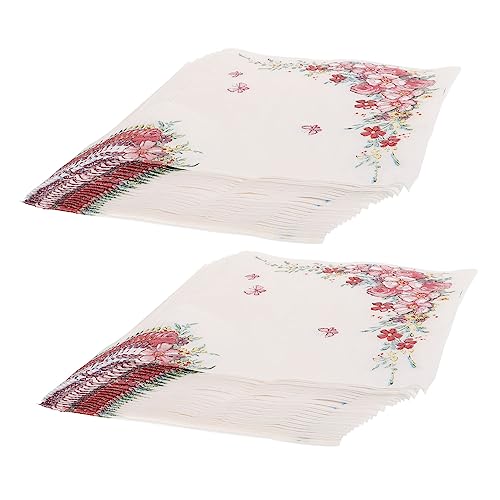DRESSOOS 4 Papierservietten, Dekorative Servietten, Servietten Mit Blumendruck, Bunte Servietten, Hotel Tischservietten, Partyservietten Mit Blumenmuster, Entzückende Partyservietten, von DRESSOOS