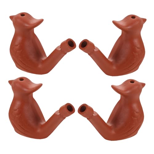 DRESSOOS 4 Stück Sand Wasservogelpfeife Wasservogelpfeife Vogelrufpfeife Vogelpfeife Spielzeug Tiergeräusche Pfeife Vogel Wasserdichte Pfeife Vogelpfeifen Vögel Pfeife von DRESSOOS