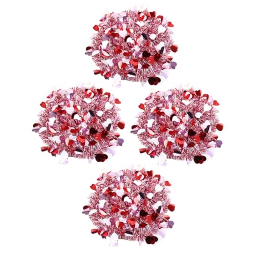 DRESSOOS 4stücke Teiliges Herz-girlanden Für Valentinstag Glitzernde Tinsel-Dekorationen Hängend Für Partys Und Und Bühnenverzierung DRESSOOS 4stücke Teiliges Herz-girlanden Für Valentinstag Glitzernde Tinsel-Dekorationen Hängend Für Partys Und Und Bühnenverzierung von DRESSOOS