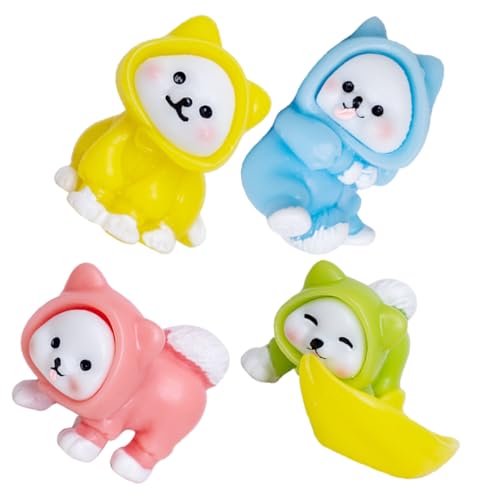 DRESSOOS 4stücke Miniatur Hunde Figuren Tierornamente Für -landschaften Und Tischdekoration Niedliche Hundedekoration Für Zuhause Und von DRESSOOS
