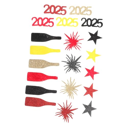 DRESSOOS 50 Stück 2025 Silvester Party Dekoration, Frohes Neues Jahr, Requisiten, Weihnachtsglitzer Zum Basteln, Tischkonfetti, Weihnachtskonfetti, Silvesterparty Zubehör, DRESSOOS 50 Stück 2025 Silvester Party Dekoration, Frohes Neues Jahr, Requisiten, Weihnachtsglitzer Zum Basteln, Tischkonfetti, Weihnachtskonfetti, Silvesterparty Zubehör, von DRESSOOS