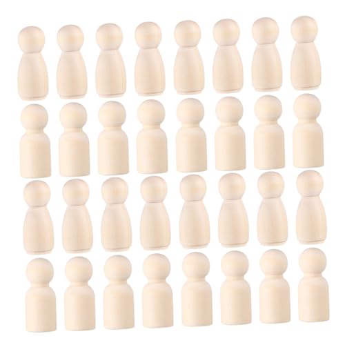 DRESSOOS 50 Stück Kleine Puppen, Unvollendete Peg People, DIY Holz Peg Puppen, Unvollendete Peg Puppen, DIY Zubehör, Holzhandwerk, Holz Graffiti Puppen, Leere Peg Puppen, Unbemalte Peg DRESSOOS 50 Stück Kleine Puppen, Unvollendete Peg People, DIY Holz Peg Puppen, Unvollendete Peg Puppen, DIY Zubehör, Holzhandwerk, Holz Graffiti Puppen, Leere Peg Puppen, Unbemalte Peg von DRESSOOS