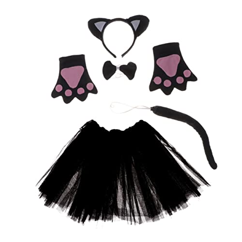 DRESSOOS 5St Zubehör für Cosplay-Dekore für Attraction attraktion Glove Tier Fliege Handschuh Tutu Rock für Mädchen Party Cosplay Kostüm Kleider Kinderkleidung Kätzchen von DRESSOOS