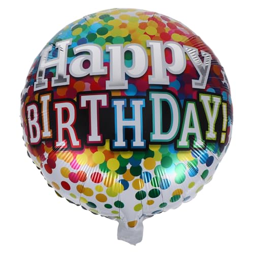 DRESSOOS 6 Stück Happy Birthday Aluminiumfolie Luftballons Runde Helium Ballons aus Polyesterfolie Leichte Schnell Aufblasbare Partydekoration für Indoor und Outdoor Geburtstagsfeiern DRESSOOS 6 Stück Happy Birthday Aluminiumfolie Luftballons Runde Helium Ballons aus Polyesterfolie Leichte Schnell Aufblasbare Partydekoration für Indoor und Outdoor Geburtstagsfeiern von DRESSOOS