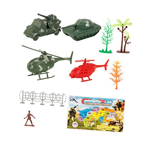 DRESSOOS 61st Militärspielset Für Kinder Modelle Militärspielzeug Spielzeuge Militärmodellspielzeug Militärisches Sandtischspielzeug Militärsoldat Spielset Sandkasten 86-teiliges Set von DRESSOOS