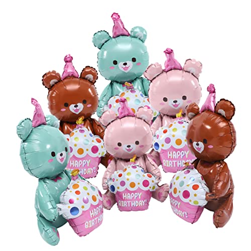 DRESSOOS Ballons 6st Ballon Dekorationen Mitgebsel Kindergeburtstag Balloons Luftbalons Tortendeko Einschulung Partyzubehör Für Tiergeburtstage Bär Geburtstagsparty Liefert Aluminiumfolie DRESSOOS Ballons 6st Ballon Dekorationen Mitgebsel Kindergeburtstag Balloons Luftbalons Tortendeko Einschulung Partyzubehör Für Tiergeburtstage Bär Geburtstagsparty Liefert Aluminiumfolie von DRESSOOS