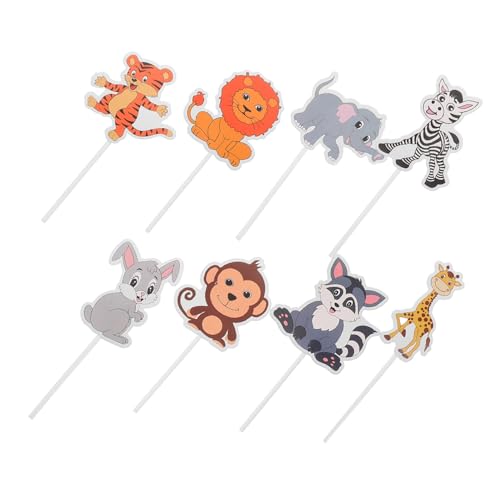 DRESSOOS 8 Stück Cupcake Topper Dschungel Kuchenaufsatz DRESSOOS 8 Stück Cupcake Topper Dschungel Kuchenaufsatz von DRESSOOS
