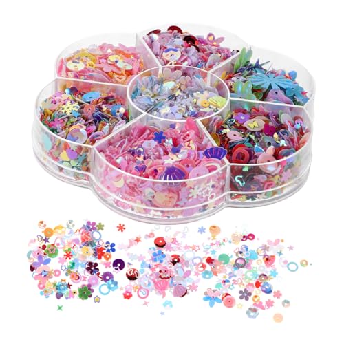 DRESSOOS Bunte Holografische Glitzer Pailletten zum Basteln Langlebige Lose Schmucksteine für DIY Nagelkunst Kleidung Haarclips und Festliche Dekorationen mit Hoher Lichtreflexion DRESSOOS Bunte Holografische Glitzer Pailletten zum Basteln Langlebige Lose Schmucksteine für DIY Nagelkunst Kleidung Haarclips und Festliche Dekorationen mit Hoher Lichtreflexion von DRESSOOS
