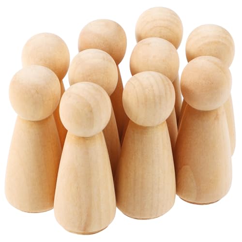 DRESSOOS DIY Unvollendete Holzfiguren Für Hochzeitskuchen Braut Figuren Cake Topper Für Feierlichkeiten Und Bastelprojekte von DRESSOOS