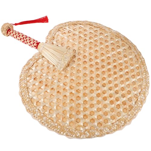 DRESSOOS Handgefertigter Handgewebter Weizenstroh-fächer Tragbarer Sommer-handfächer mit Feiner Verarbeitung Runder Chinesischer Vintage-handlüfter für Outdoor und Dekoration DRESSOOS Handgefertigter Handgewebter Weizenstroh-fächer Tragbarer Sommer-handfächer mit Feiner Verarbeitung Runder Chinesischer Vintage-handlüfter für Outdoor und Dekoration von DRESSOOS
