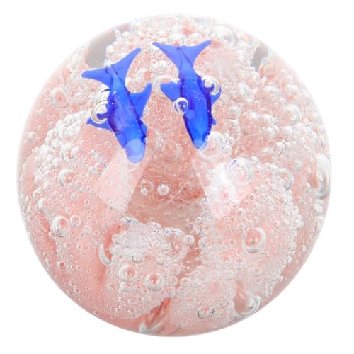 DRESSOOS Kinder Kristallkugel Glas Briefbeschwerer Quallen Kugel Delphin Kristallkugel Weihnachts Briefbeschwerer Korallenriff von DRESSOOS