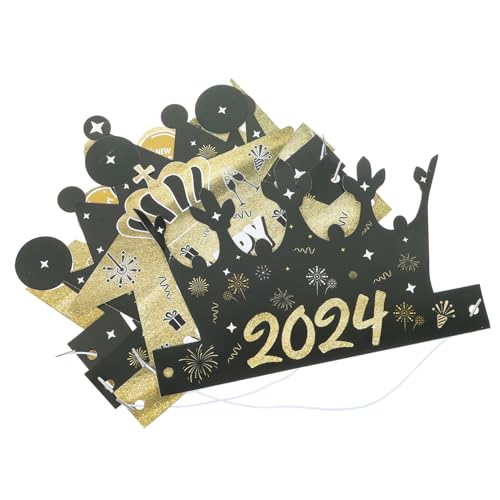 DRESSOOS Neujahrskronenhüte 6er-set Partyhüte Aus Papier Für Die Silvesterfeier Und Den Countdown von DRESSOOS