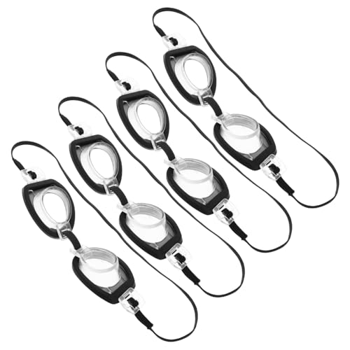 DRESSOOS Schwimmbrillen-Set für Puppenhäuser 4 Paar Mini-Brillen für Puppen realistisches Schwimmbrillenetui zum Spielen für Jungen und Mädchen von DRESSOOS