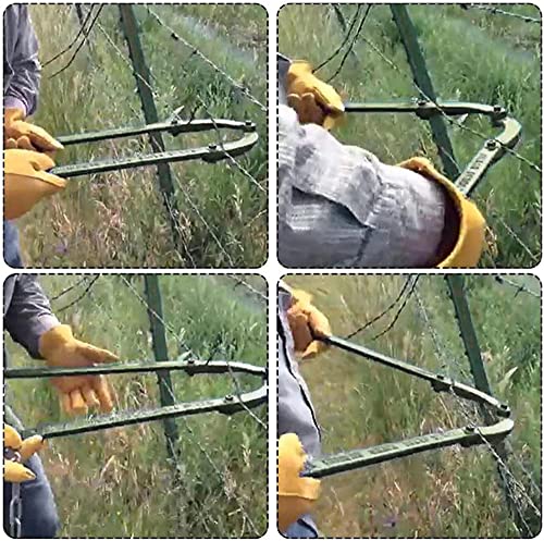 DRFGHK Texas Zaun-Reparaturwerkzeug, Eisen-Gartenbefestigungswerkzeug, professionell, starke Korrosionsbeständigkeit, rostfrei, Stacheldrahtspanner für Zaun, Grün, Einheitsgröße von DRFGHK