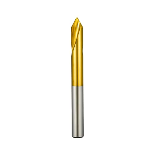 Positionierungsbohrer, 60 °, metrischer Titanbeschichteter Zentrierbohrer, hochpräziser Zentrierbohrer, geeignet für Metall/Holz/Kunststoff, CNC-Drehbearbeitung (60 Grad, 6 x 50 l Dose) von DRINYOUNG