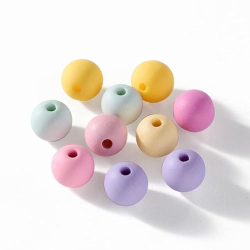 30-100 Teile/los 6-10 mm Acryl Runde mattierte Perlen lose Abstandsperlen für DIY Halskette Armband Schmuckherstellung Zubehör-Mischfarbe, 6 mm x 100 Stück 30-100 Teile/los 6-10 mm Acryl Runde mattierte Perlen lose Abstandsperlen für DIY Halskette Armband Schmuckherstellung Zubehör-Mischfarbe, 6 mm x 100 Stück von DRJUSS