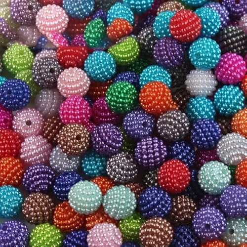 Bunte weiße Acryl-Bayberry-Perlen, 10–20 mm, runde, lose Europa-Perlen für die Schmuckherstellung, Handwerk, Armband, DIY-Zubehör, gemischte Farbe, 12 mm, 50 Stück Bunte weiße Acryl-Bayberry-Perlen, 10–20 mm, runde, lose Europa-Perlen für die Schmuckherstellung, Handwerk, Armband, DIY-Zubehör, gemischte Farbe, 12 mm, 50 Stück von DRJUSS