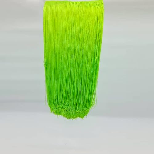 Neue 10 Meter 50 cm lange Spitzen-Fransenborte, Quaste, schwarze Fransenborte, für Bastelarbeiten, lateinische Kleidung, Accessoires, Spitzenband, fluoreszierendes Grün, 2 m Neue 10 Meter 50 cm lange Spitzen-Fransenborte, Quaste, schwarze Fransenborte, für Bastelarbeiten, lateinische Kleidung, Accessoires, Spitzenband, fluoreszierendes Grün, 2 m von DRJUSS