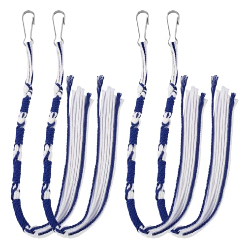 DRMFLE 4-teiliges Set mit lebhaften Tzitzit-Quasten für Gebetstücher, Heimdekoration, Quasten mit Schnallen für hebräische Männer und Frauen, ideal für Chanukka, Hochzeiten und alle Anlässe (blau) von DRMFLE