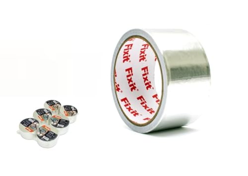 DRW Aluminium-Klebeband, 6 Stück, 48 mm x 10 m von DRW
