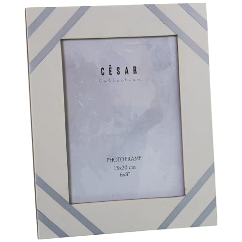DRW Bilderrahmen aus Harz und Holz für Fotografen von 15 x 20 cm in Weiß und Blau, 1,8 x 21,4 x 26,4 cm DRW Bilderrahmen aus Harz und Holz für Fotografen von 15 x 20 cm in Weiß und Blau, 1,8 x 21,4 x 26,4 cm von DRW