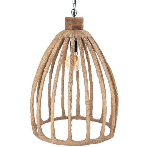 DRW Deckenlampe aus natürlichem Papier, 49 x 49 x 70 cm, Pappmache, Natur, 49x49x70 cm DRW Deckenlampe aus natürlichem Papier, 49 x 49 x 70 cm, Pappmache, Natur, 49x49x70 cm von DRW