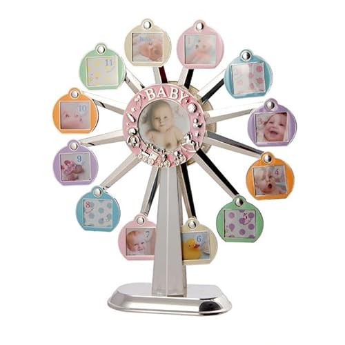 DRW Fotohalter für Kinder, Rosa aus Metall, mit Bewegung und Musik für 12 Fotos, 27 x 32 cm, bunt, estandar DRW Fotohalter für Kinder, Rosa aus Metall, mit Bewegung und Musik für 12 Fotos, 27 x 32 cm, bunt, estandar von DRW