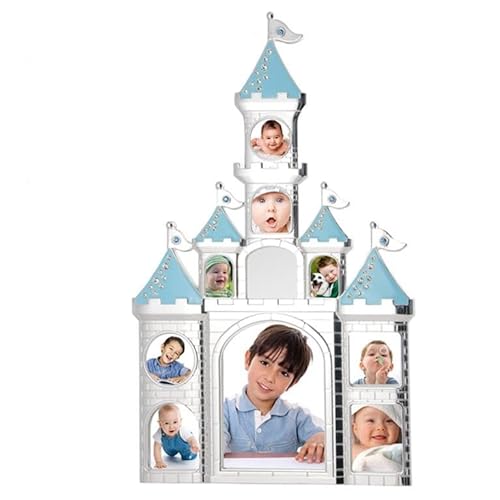 DRW Fotohalter für Kinder, blaues Schloss, Metall, 23 x 36 cm von DRW