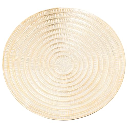 DRW Runde Tischdekoration aus goldenem Aluminium, 45 x 45 x 5 cm, Metall, 45x45x5 cm DRW Runde Tischdekoration aus goldenem Aluminium, 45 x 45 x 5 cm, Metall, 45x45x5 cm von DRW