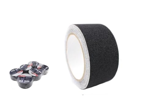 DRW Rutschfestes Klebeband, Schwarz, 6 Stück, 50 mm x 5 m DRW Rutschfestes Klebeband, Schwarz, 6 Stück, 50 mm x 5 m von DRW
