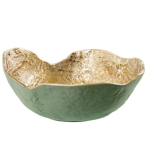 DRW Tischaufsatz aus Aluminium in Gold und Grün, 31 x 30 x 13 cm, ABS und PP, blau, Medidas: 18x15x20 cm DRW Tischaufsatz aus Aluminium in Gold und Grün, 31 x 30 x 13 cm, ABS und PP, blau, Medidas: 18x15x20 cm von DRW