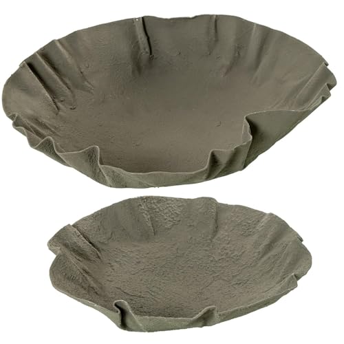 Set mit 2 Metall-Zentren aus Eisen in Grün, 48,5 x 49 x 11 cm und 40 x 40 x 10 cm von DRW