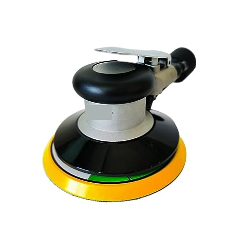 DRYIC Autopolierer, 6 Zoll pneumatischer Schleifer Auto Wachsen und Polieren 150mm Kitt Schleifpapier Schleifer 6/9/15/17 Löcher, Pufferpolierer (A) von DRYIC