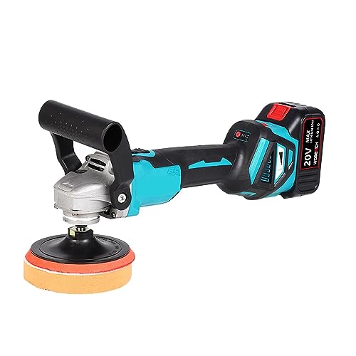 DRYIC Autopolierer, Poliermaschine Autopolierer Winkelschleifer Wiederaufladbare Schleifmaschine für 18V Batterie, Pufferpolierer (Keine Batterie, kein Stecker) (C) von DRYIC
