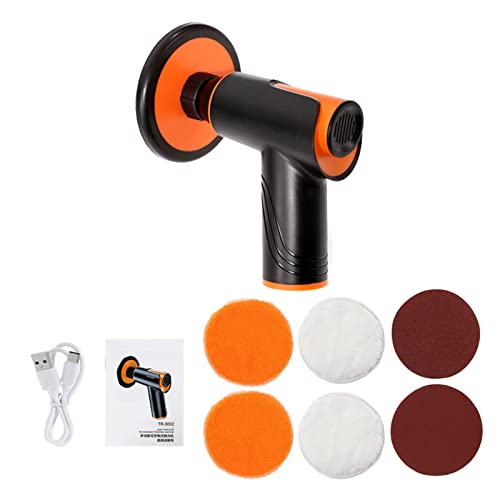 DRYIC Autopolierer Multifunktionale Wireless Elektrische Lackpolitur Reinigungsmaschine Kratzer Reparatur Wachswerkzeuge USB Wiederaufladbar (Oranje) von DRYIC