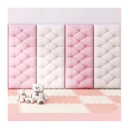 4 Stück selbstklebende 3D-Schaumstoff-Wandpaneele, wasserdicht, hochwertiger Kollisionsschutz, Lederbezug-Dekor, weiches Kissen for Wandverkleidungen, Kinderzimmer, Kopfteile(L1,12PCS_35*70CM) von DSAFHIU