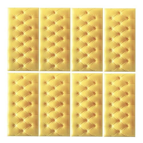 DSAFHIU 4-teilige Wandmatten for Kinder, Selbstklebende 3D-Wandaufkleber-Tapete, 1,3 cm Dicke Antikollisions-Wandpaneele, schützende Wandkissen for das Wohnzimmer im Kinderzimmer(Yellow,8PCS_35*70CM) DSAFHIU 4-teilige Wandmatten for Kinder, Selbstklebende 3D-Wandaufkleber-Tapete, 1,3 cm Dicke Antikollisions-Wandpaneele, schützende Wandkissen for das Wohnzimmer im Kinderzimmer(Yellow,8PCS_35*70CM) von DSAFHIU