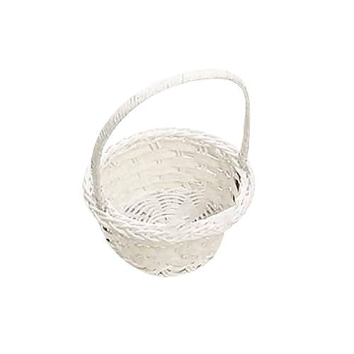 BlumenmäDchen Korb Kleiner weißer Korb, Blumenmädchenkörbe, romantischer Hochzeitsfeierkorb, Süßigkeitenverpackung, Aufbewahrungskorb, Box, Kosmetik-Organizer FüR Hochzeitszeremonie(Round 12cm x 9cm) BlumenmäDchen Korb Kleiner weißer Korb, Blumenmädchenkörbe, romantischer Hochzeitsfeierkorb, Süßigkeitenverpackung, Aufbewahrungskorb, Box, Kosmetik-Organizer FüR Hochzeitszeremonie(Round 12cm x 9cm) von DSFDFDG
