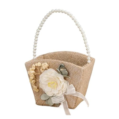 BlumenmäDchen Korb Rustikale Sackleinen Blumenmädchen Körbe Mit Perle Griff Hochzeit Zeremonie Sackleinen Ring Träger Kissen Ring Träger Ring Halter FüR Hochzeitszeremonie(Brown Flower Girl Basket) BlumenmäDchen Korb Rustikale Sackleinen Blumenmädchen Körbe Mit Perle Griff Hochzeit Zeremonie Sackleinen Ring Träger Kissen Ring Träger Ring Halter FüR Hochzeitszeremonie(Brown Flower Girl Basket) von DSFDFDG